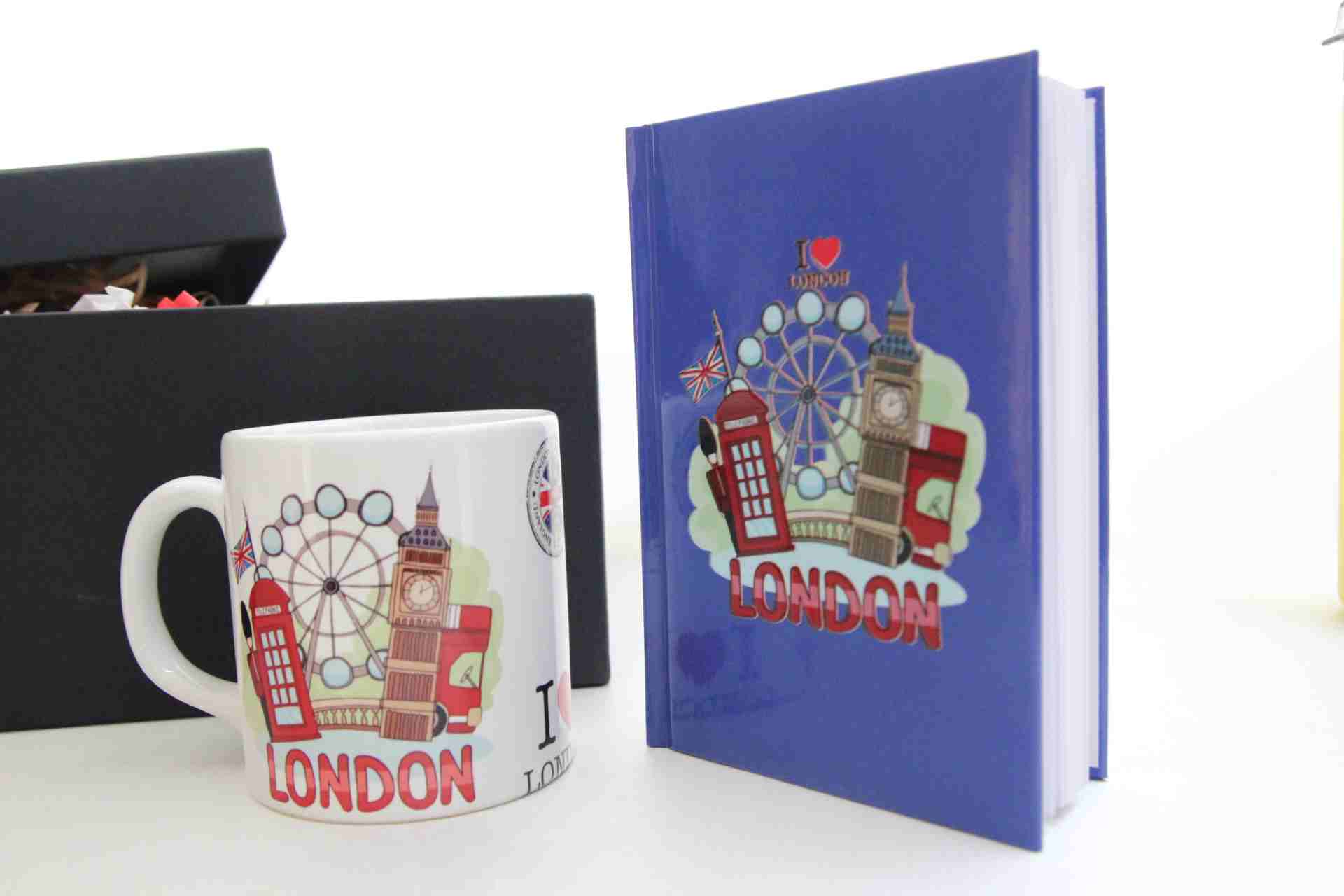 London Temalı Hediye Kutusu - Kupa Bardak ve Defter Hediye Seti