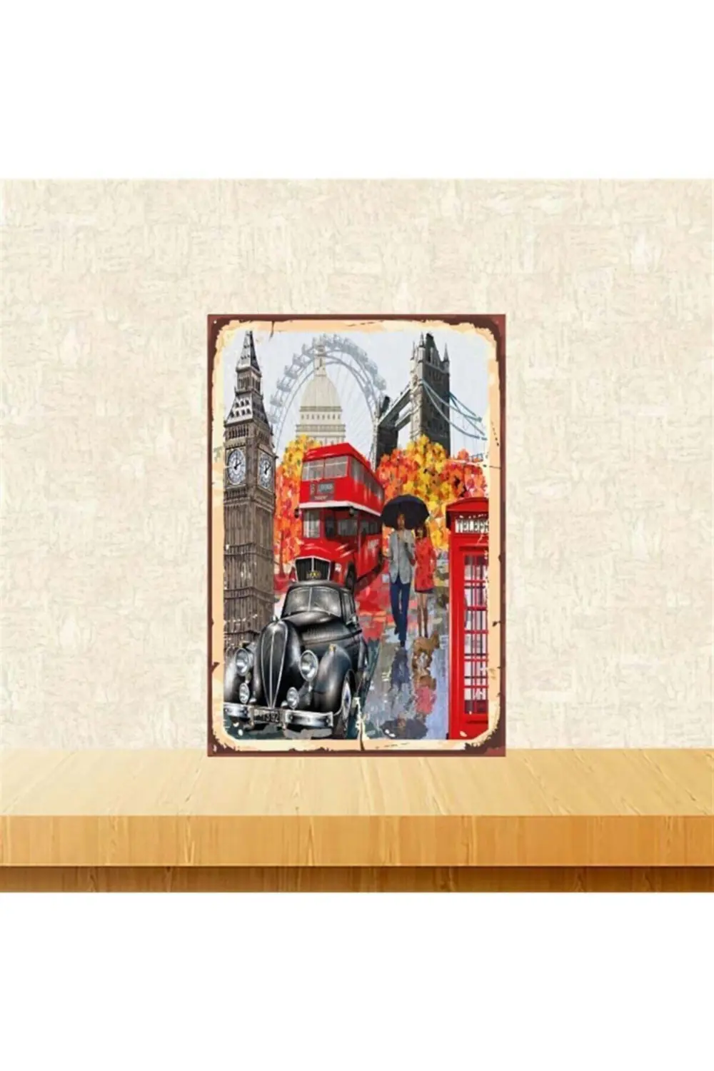 Londra Retro Ahşap Poster Tkfx4214 20-30 Cm Fiyatı, Yorumları ve Özellikleri