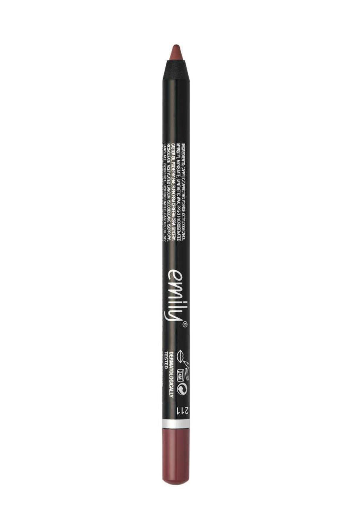 Emily Long Lasting Lip Pencil - 211 - Dudak Kalemi - Kahverengi