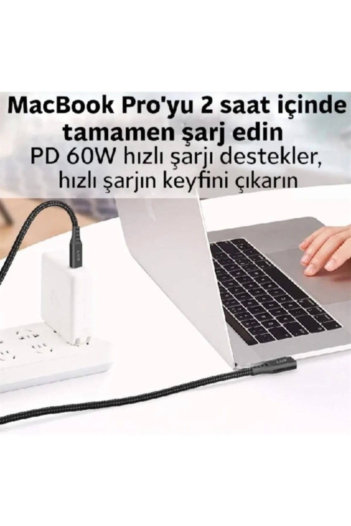 Long Type C To Type C 5 Metre 60w Hızlı Şarj Veri Aktarımı 90° Oy
