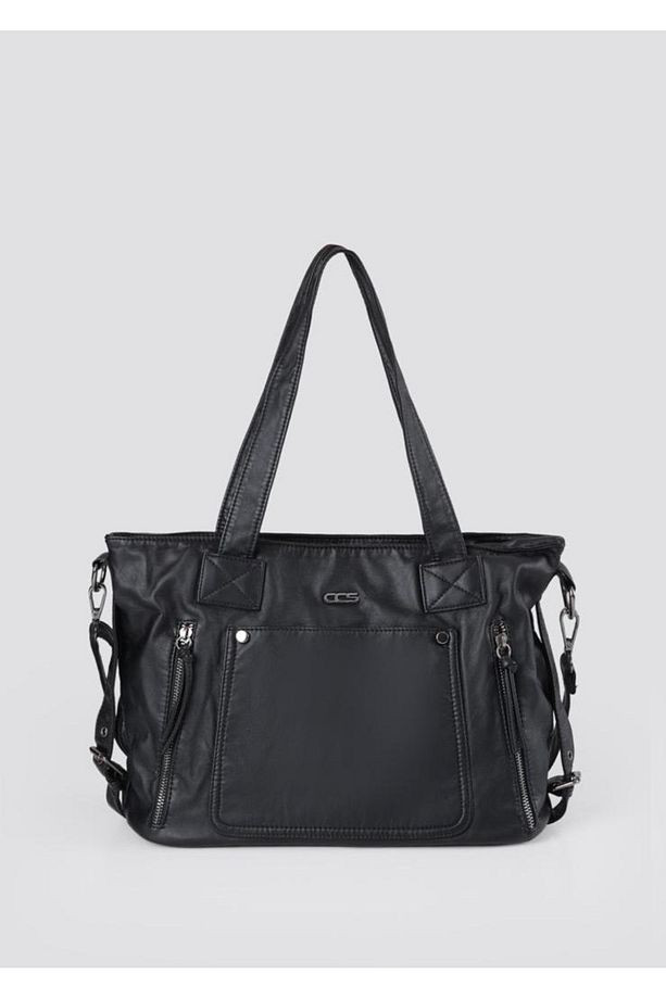 Lonti Siyah Cilt Omuz Çantası