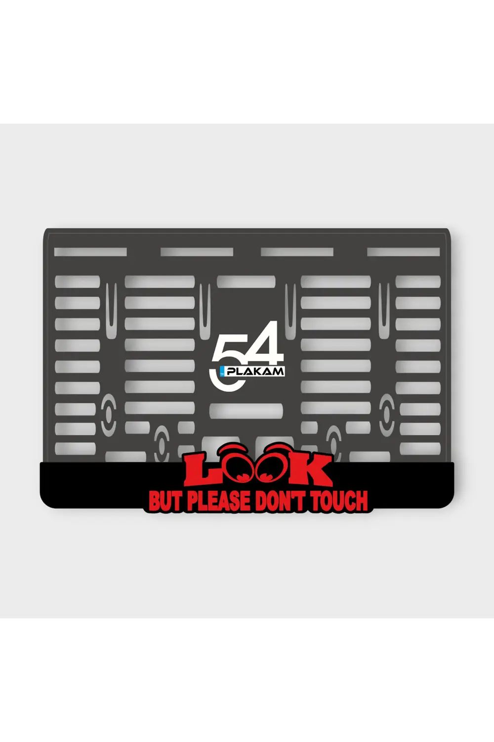 LOOK BUT PLEASE DON'T TOUCH 3D KABARTMALI PLEKSİ MOTOR PLAKALIĞI