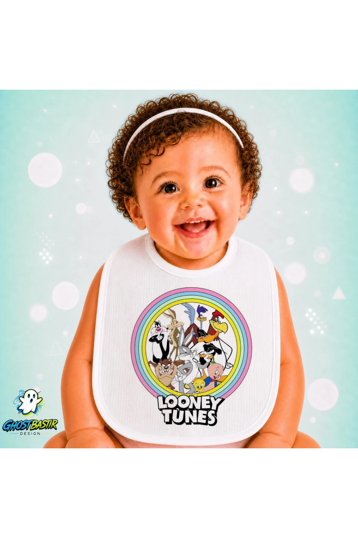 Looney Tunes Keten Bebek Mama Önlüğü – Yumuşak, Emici, Yıkanabilir, Özel Tasarım P125