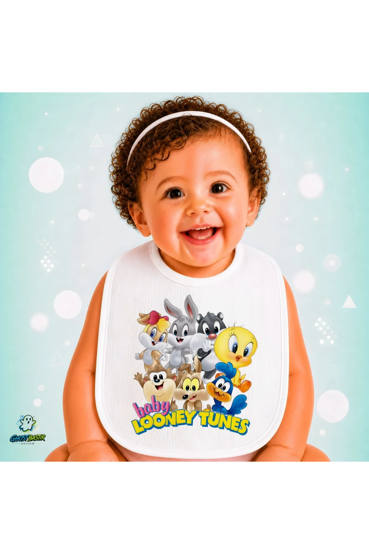 Looney Tunes Keten Bebek Mama Önlüğü – Yumuşak, Emici, Yıkanabilir, Özel Tasarım P124