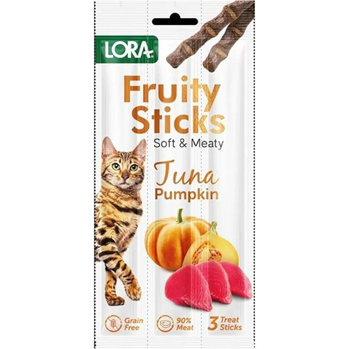 Lora Ton Balıklı Balkabaklı Kedi Stick Ödül 3X5gr Lora Ton Balıklı Balkabaklı Kedi Stick Ödül 3X5gr