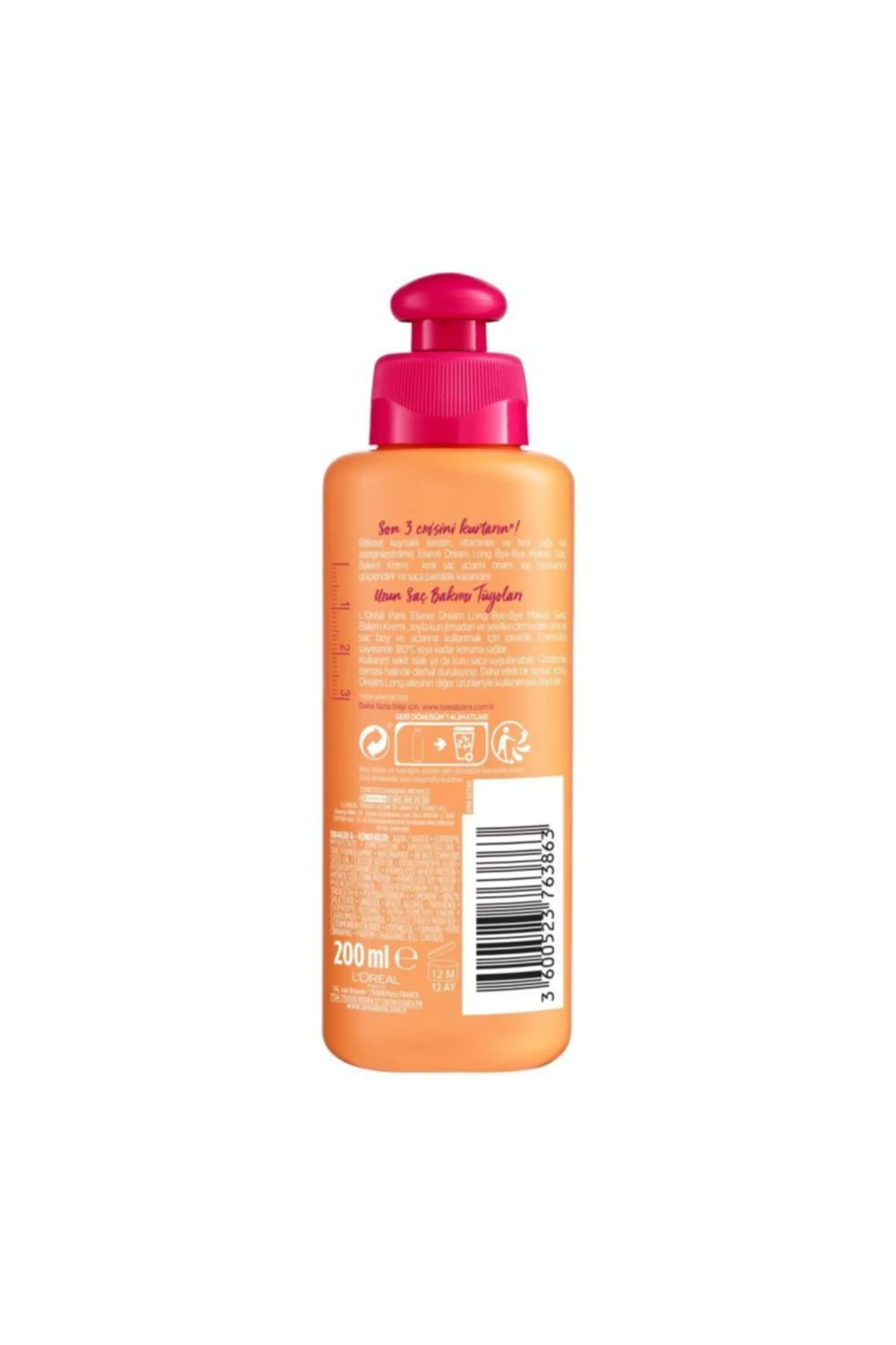 L'oréal Paris Elseve Dream Long Bye-bye Makas Saç Bakım Kremi 200 Ml L'oréal Paris Elseve Dream Long Bye-bye Makas Saç Bakım Kremi 200 Ml