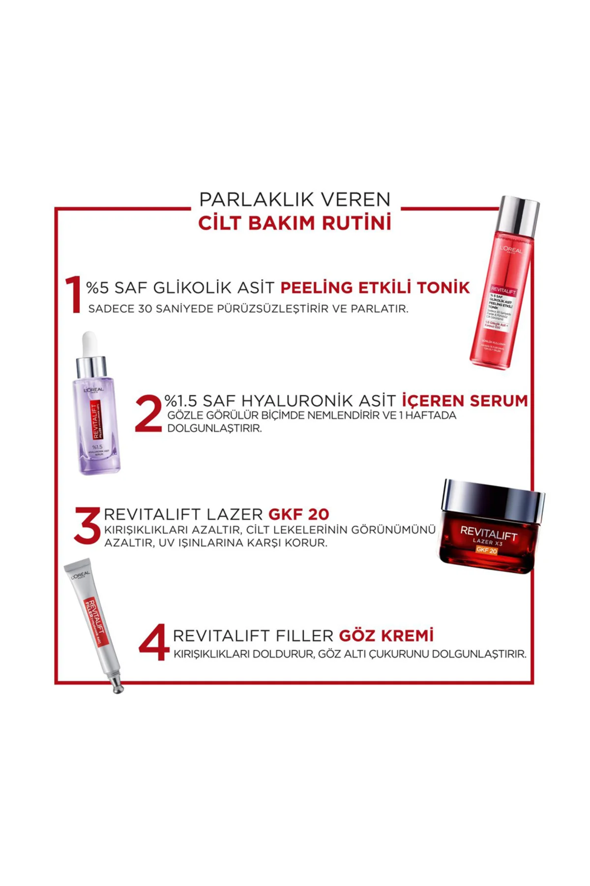L'oréal Paris Revitalift %5 Saf Glikolik Asit Peeling Etkili Tonik 180ml