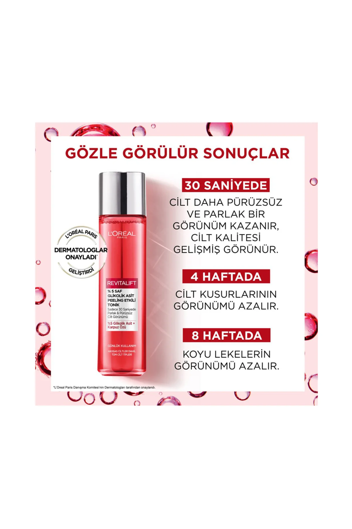 L'oréal Paris Revitalift %5 Saf Glikolik Asit Peeling Etkili Tonik 180ml