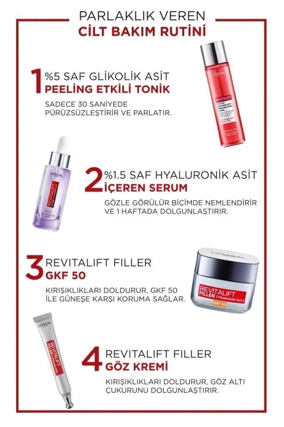 L'oréal Paris Revitalift %5 Saf Glikolik Asit Peeling Etkili Tonik 180ml