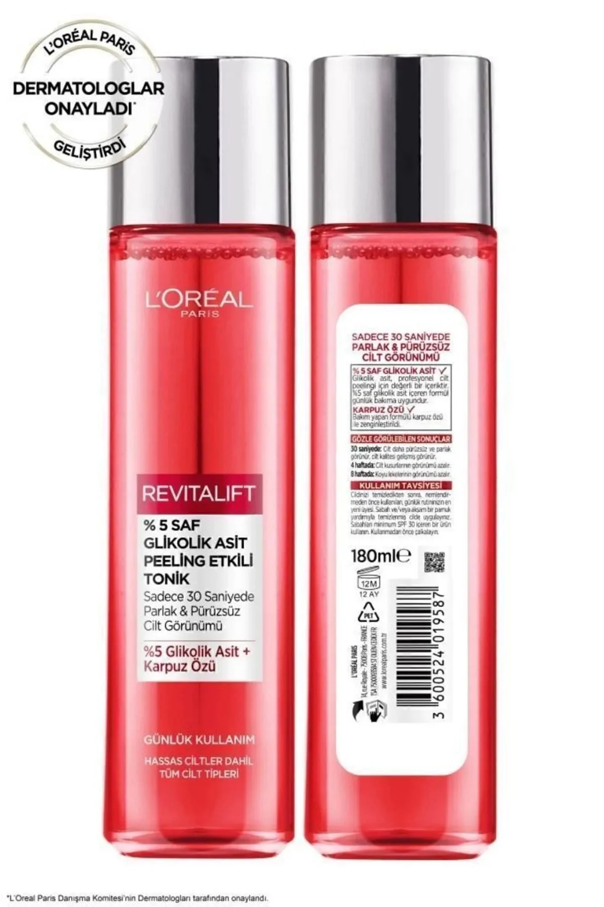 L'oréal Paris Revitalift %5 Saf Glikolik Asit Peeling Etkili Tonik 180ml