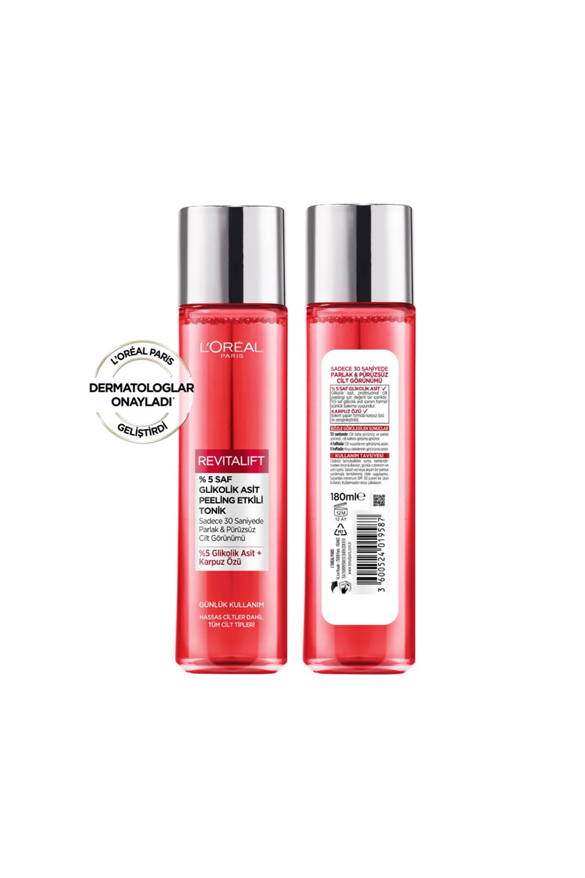 L'oréal Paris Revitalift %5 Saf Glikolik Asit Peeling Etkili Tonik 180ml