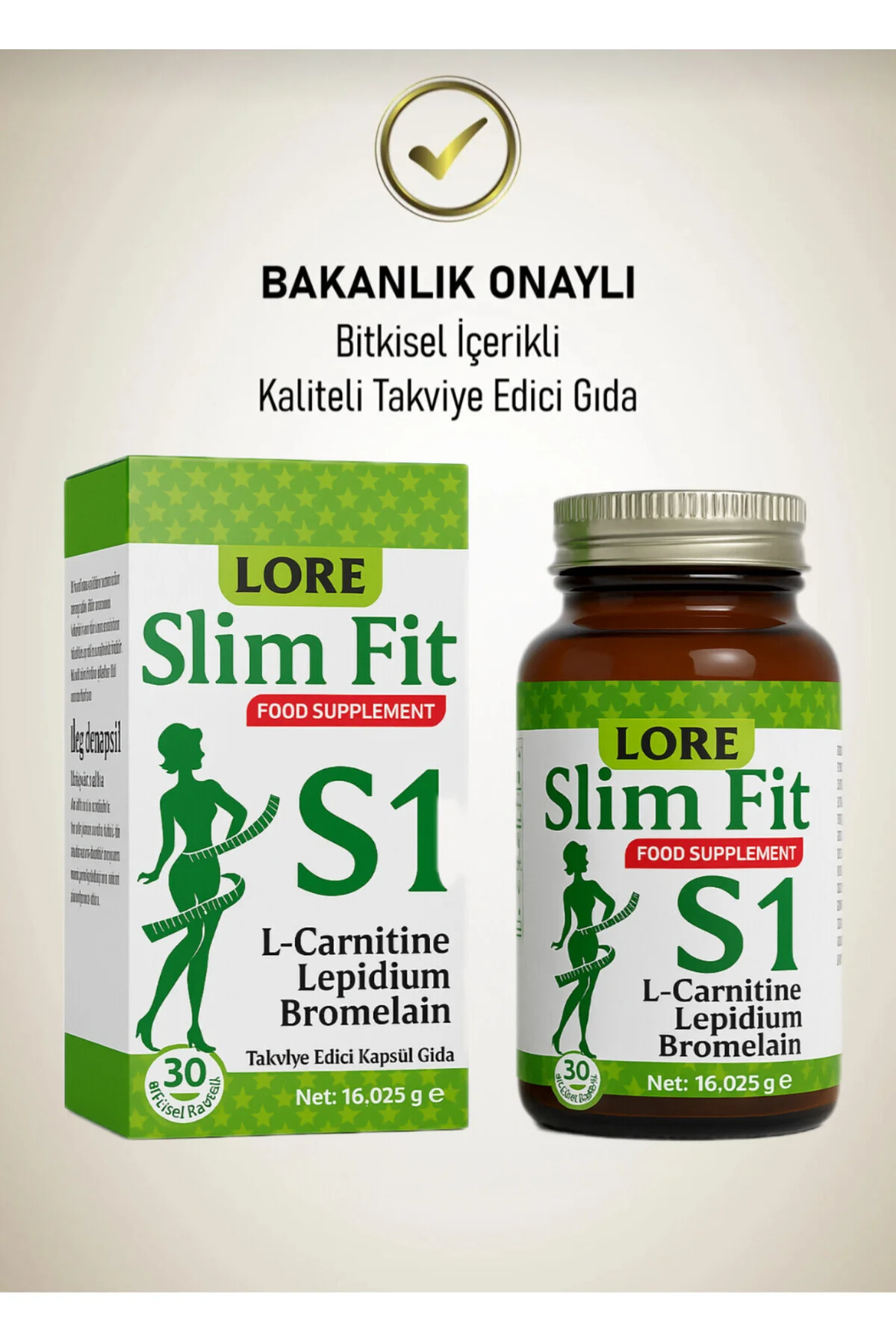 LORE LIFE SLİMFİT S1 30KP LCARNİTİN, LEPİDİUM, BROMALAİN İÇEREN B