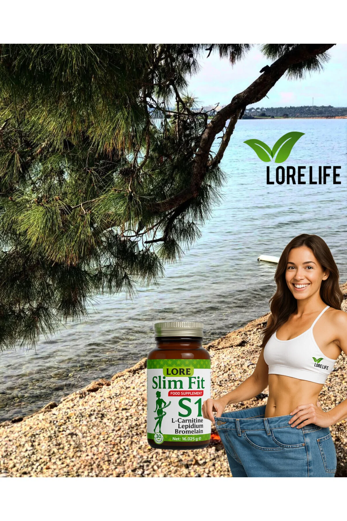 LORE LIFE SLİMFİT S1 30KP LCARNİTİN, LEPİDİUM, BROMALAİN İÇEREN B