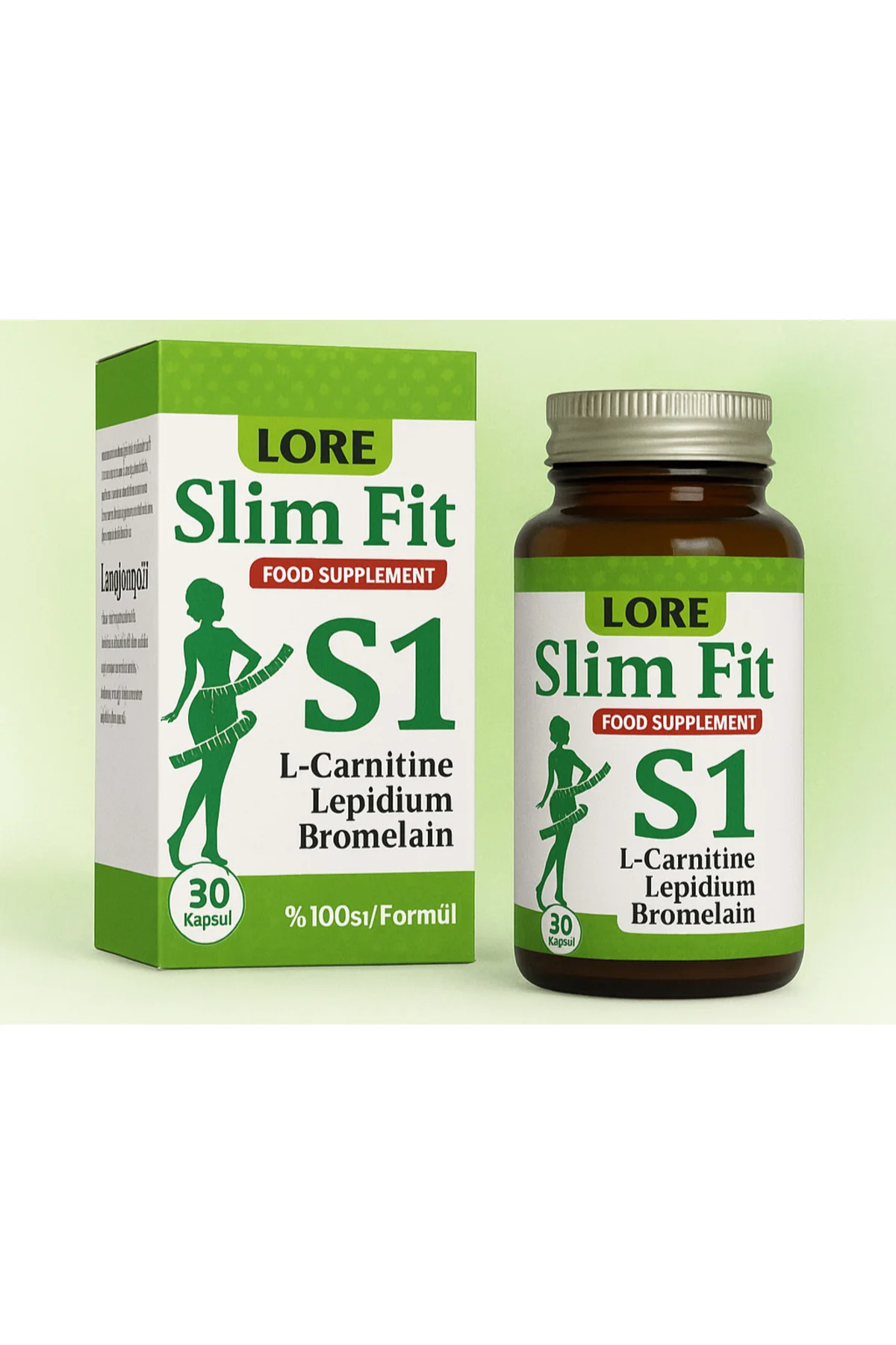 LORE LIFE SLİMFİT S1 30KP LCARNİTİN, LEPİDİUM, BROMALAİN İÇEREN BİTKİSEL KAPSÜL