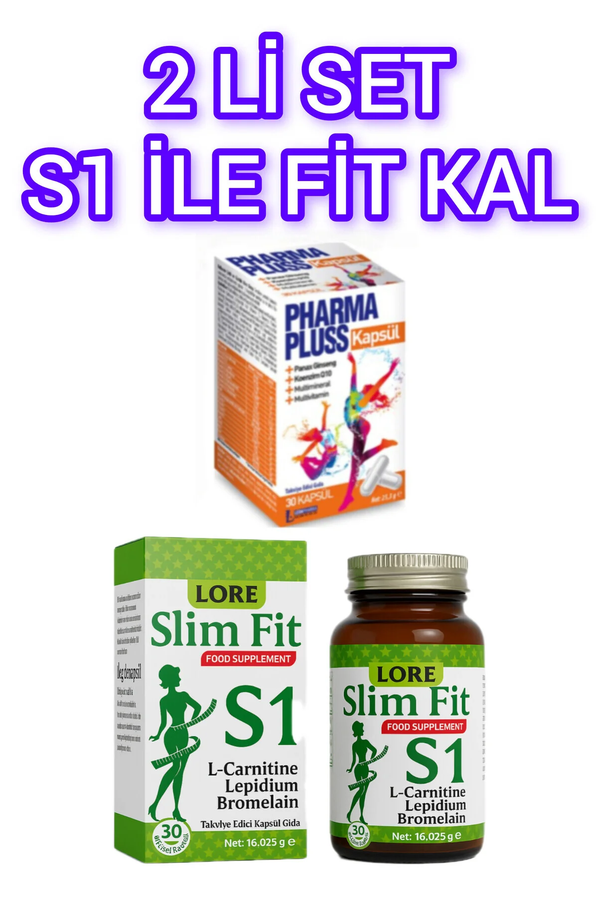 LORE SLİM FİT S1 30KP LCARNİTİN LEPİDİUM BROMALAİN İÇEREN BİTKİSE