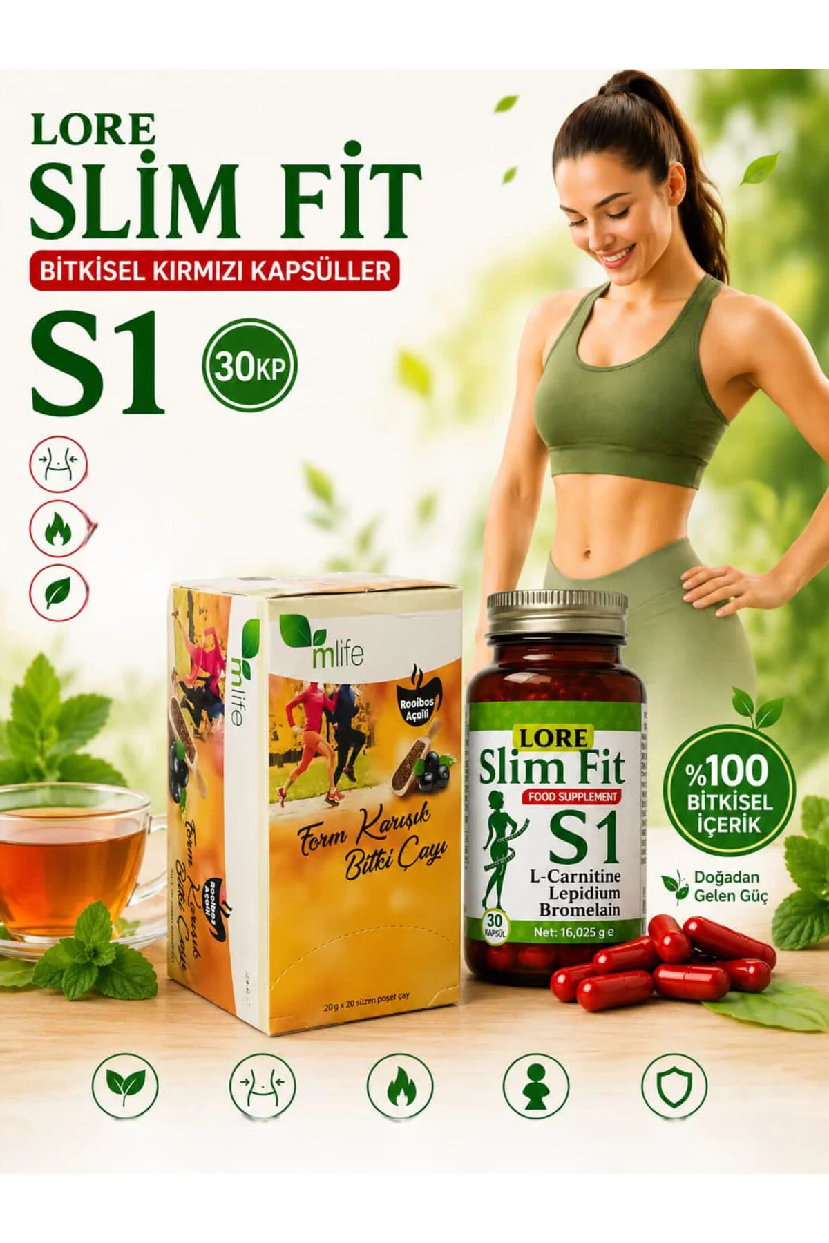 LORE SLİM FİT S1 30KP VE FORM BİTKİ ÇAY