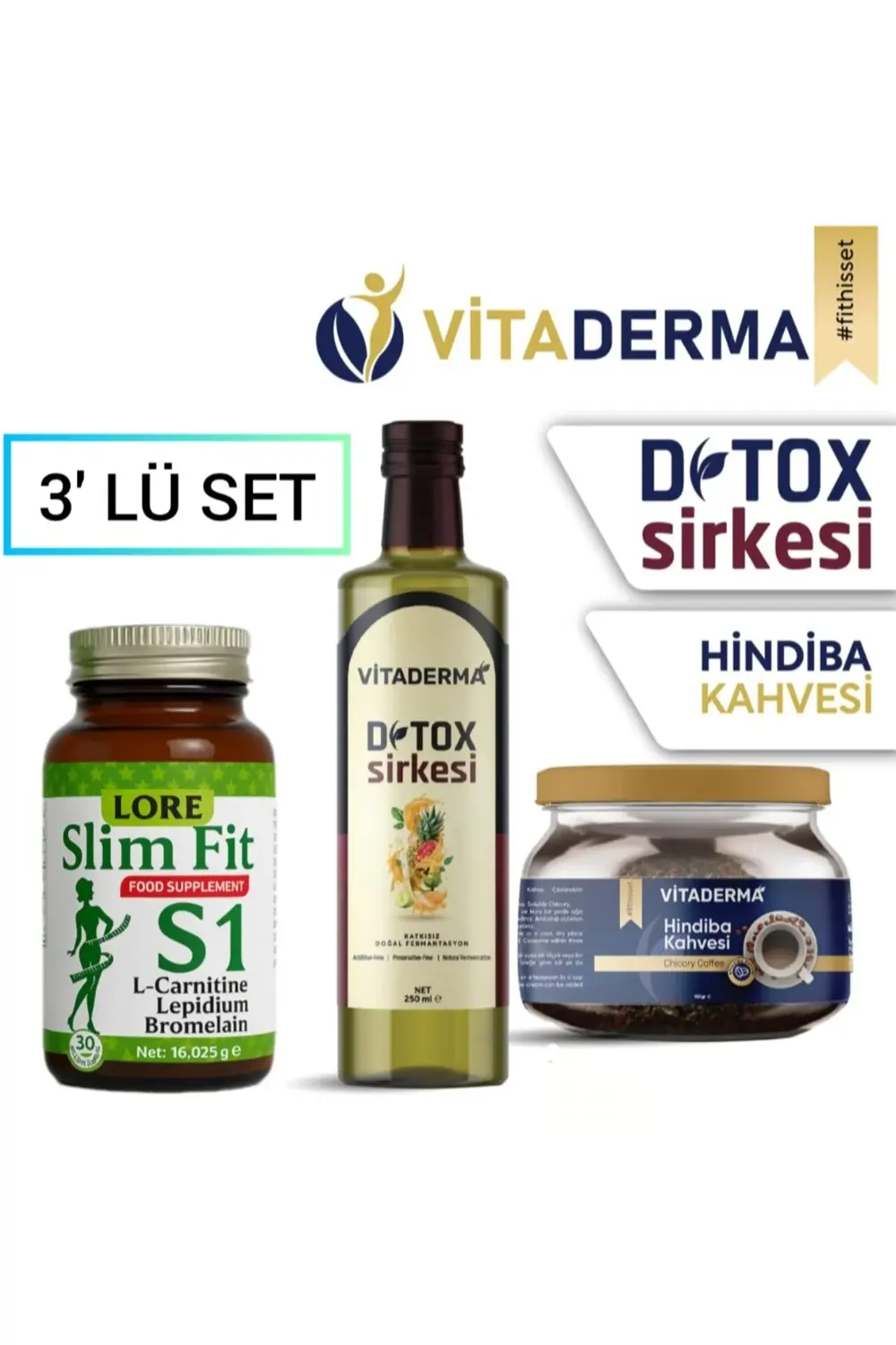 LORE SLİMFİT 30KP & HİNDİBA KAHVE & DETOX SUYU 3.LÜ SET