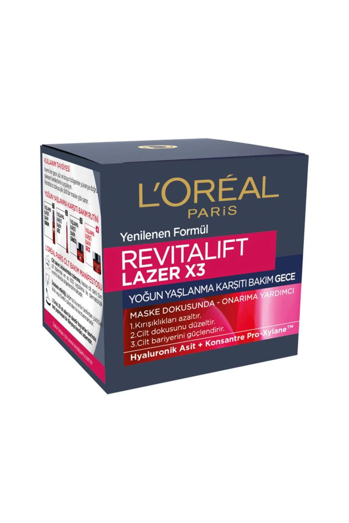 Loreal Paris Revitalift Lazer X3 Yaşlanma Karşıtı Gece Kremi 50 ml Loreal Paris Revitalift Lazer X3 Yaşlanma Karşıtı Gece Kremi 50 ml