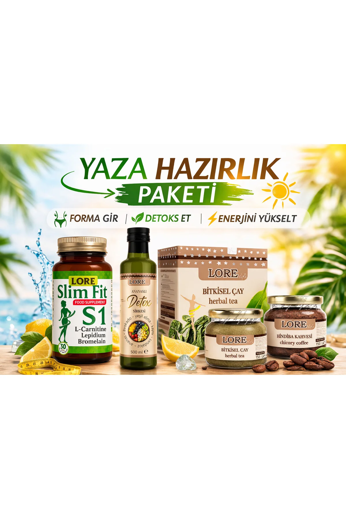 LORELİFE HERBAL BİTKİSEL 4 LÜ SET
