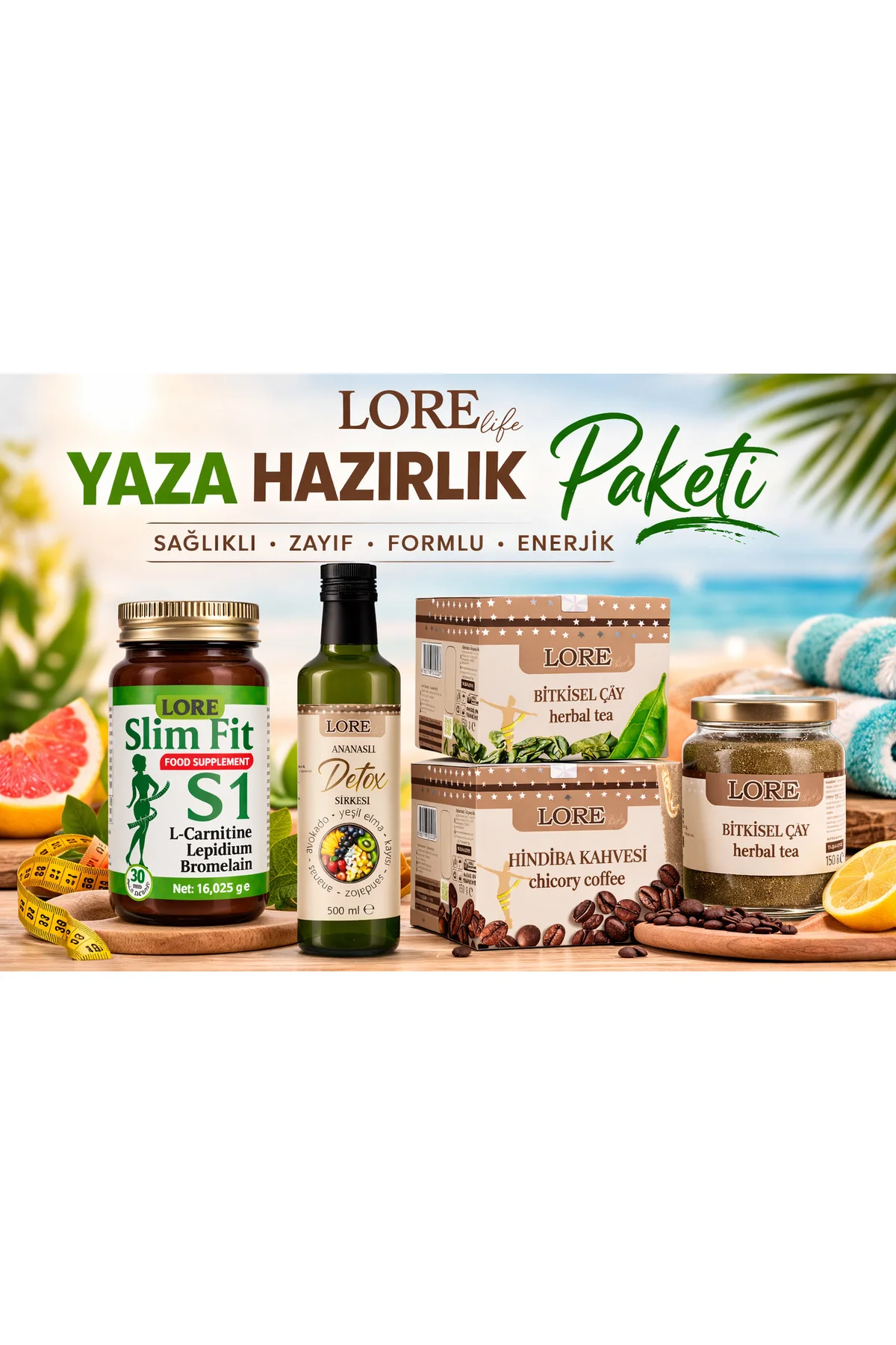 LORELİFE HERBAL BİTKİSEL 4 LÜ SET