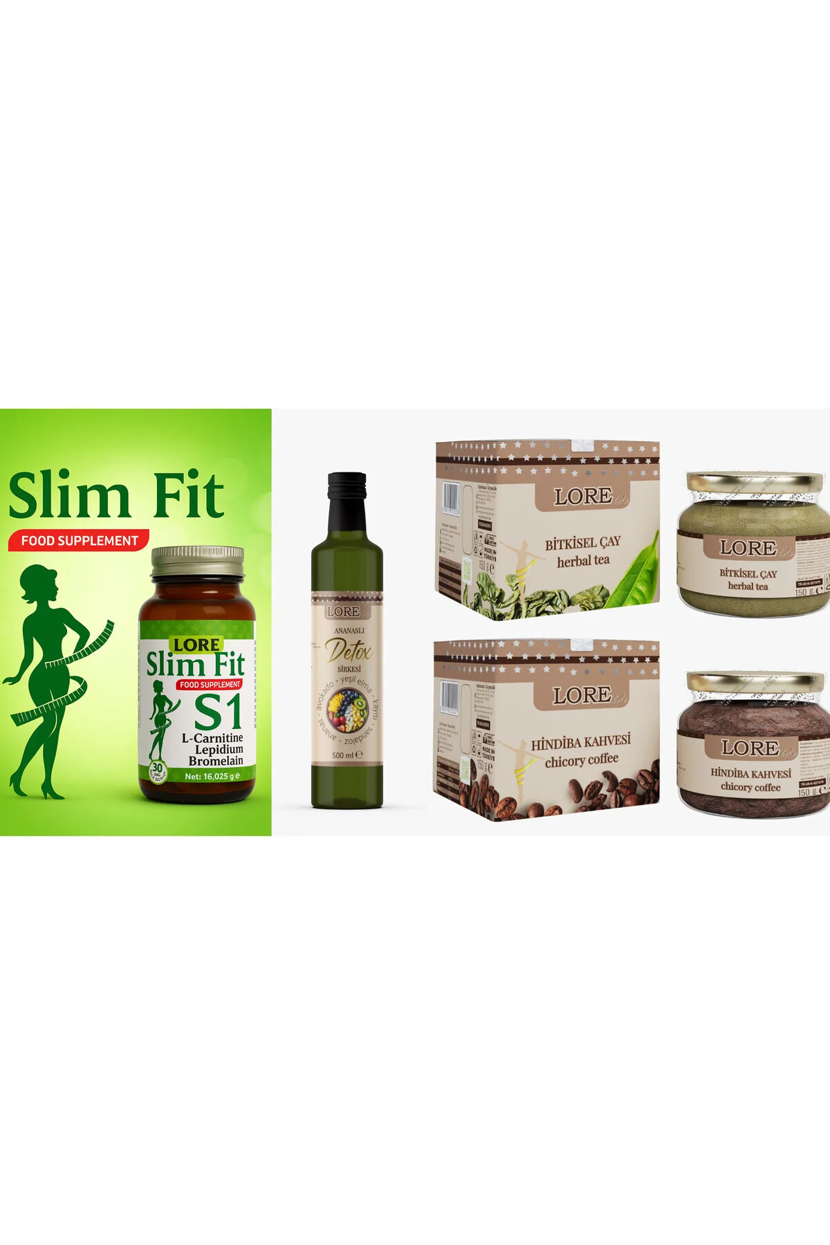 LORELİFE HERBAL BİTKİSEL 4 LÜ SET