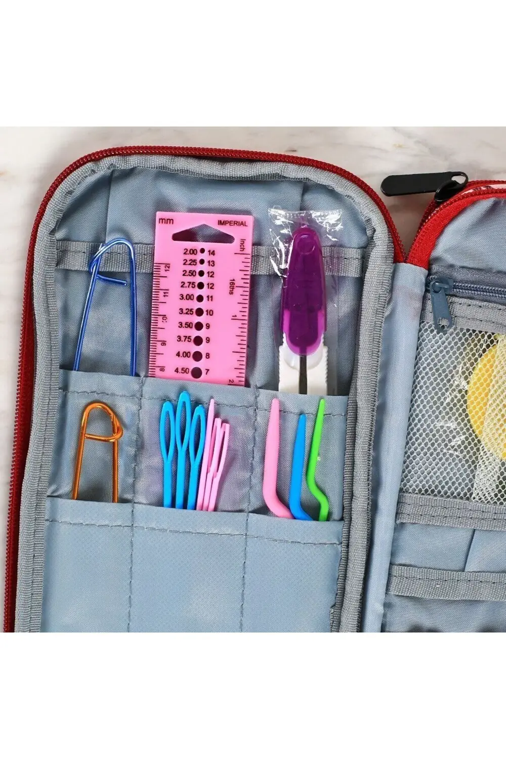 Loren Çantalı Tunus Tığı ve Örgü Aksesuarları Seti