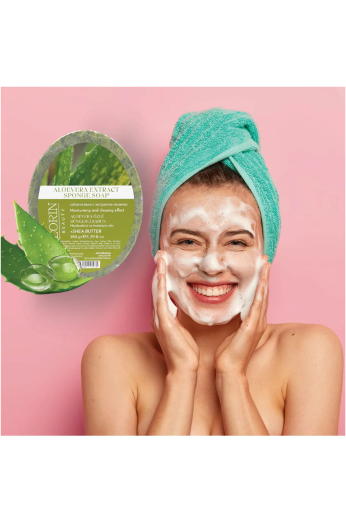 Lorin Aloevera Özlü Doğal Süngerli Sabun 150 GR