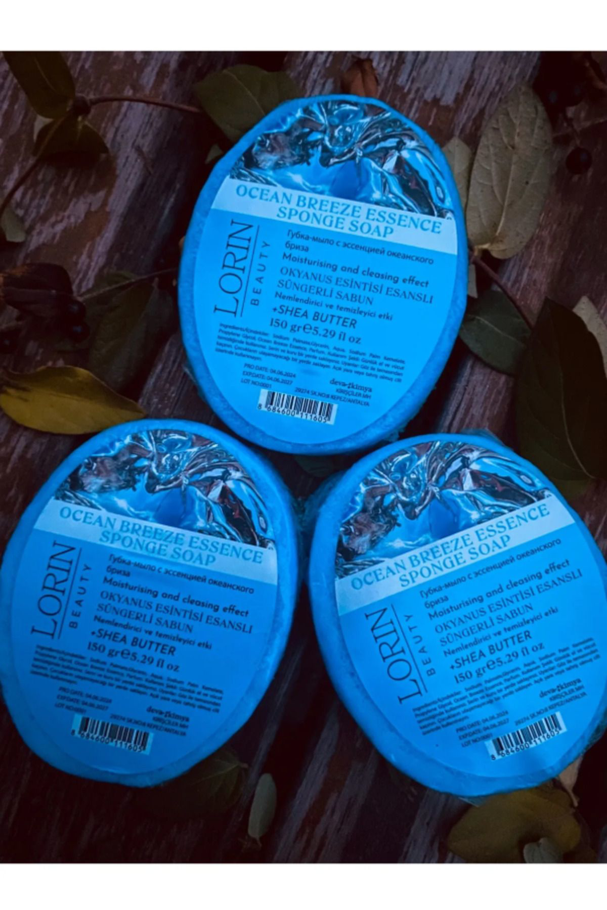 Lorin Deniz Esintisi Özlü Doğal Süngerli Sabun 150 GR