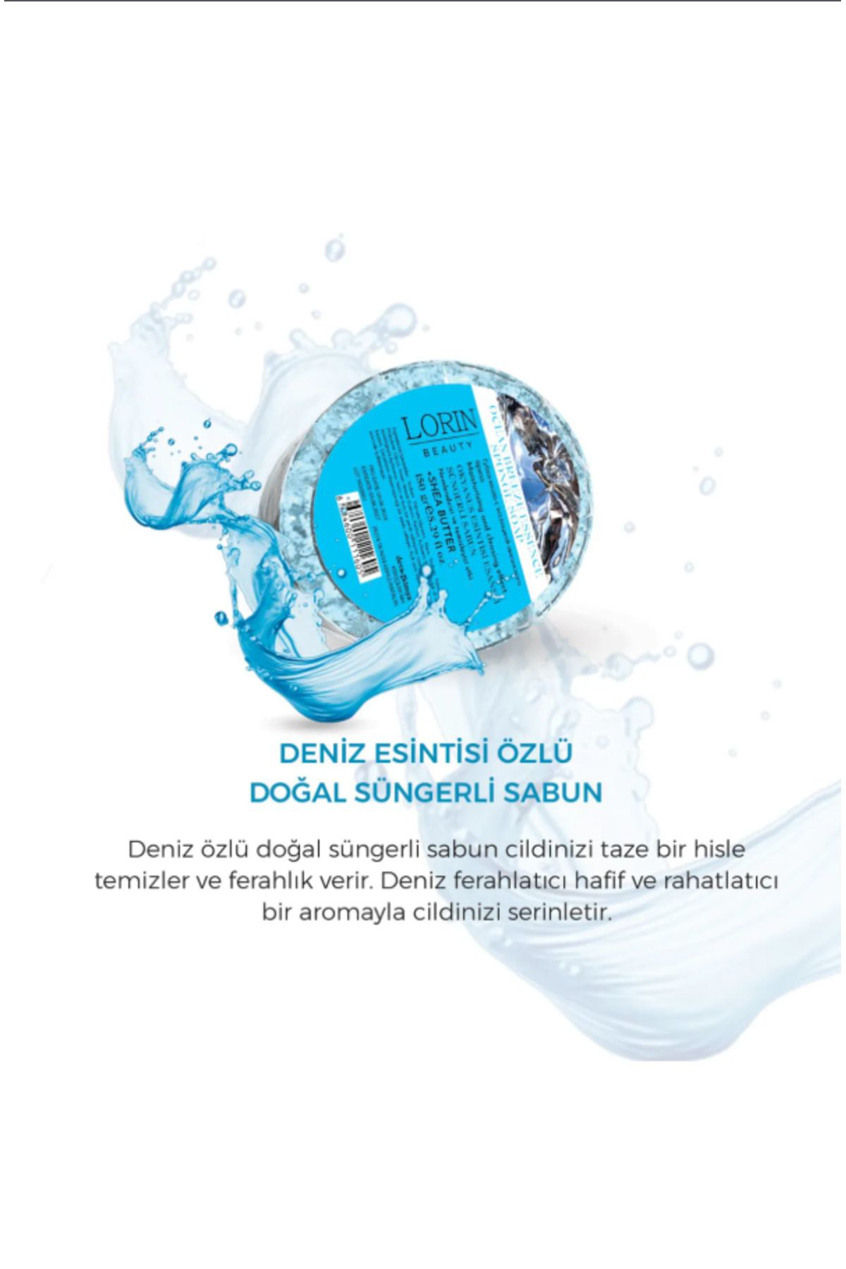 Lorin Deniz Esintisi Özlü Doğal Süngerli Sabun 150 GR