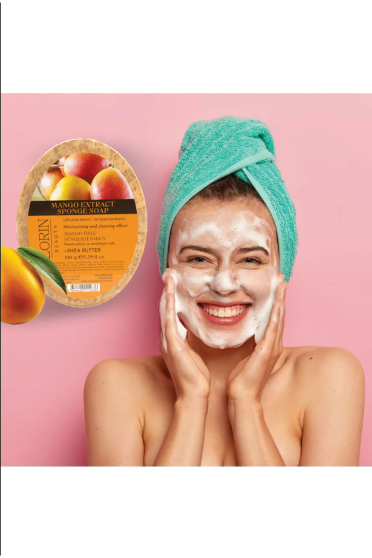 Lorin Mango Özlü Doğal Süngerli Sabun 150 GR