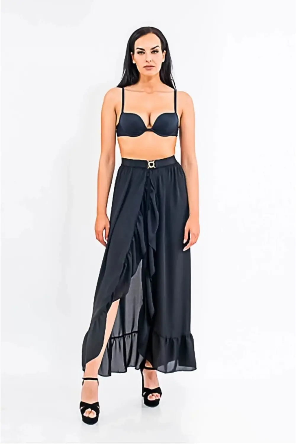 Lorin Maxi Plaj Eteği Pareo Siyah