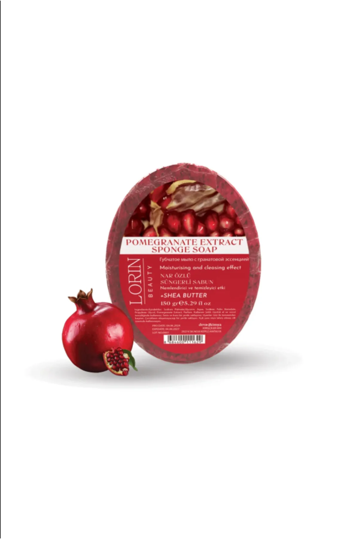 Lorin Nar Özlü Doğal Süngerli Sabun 150 GR