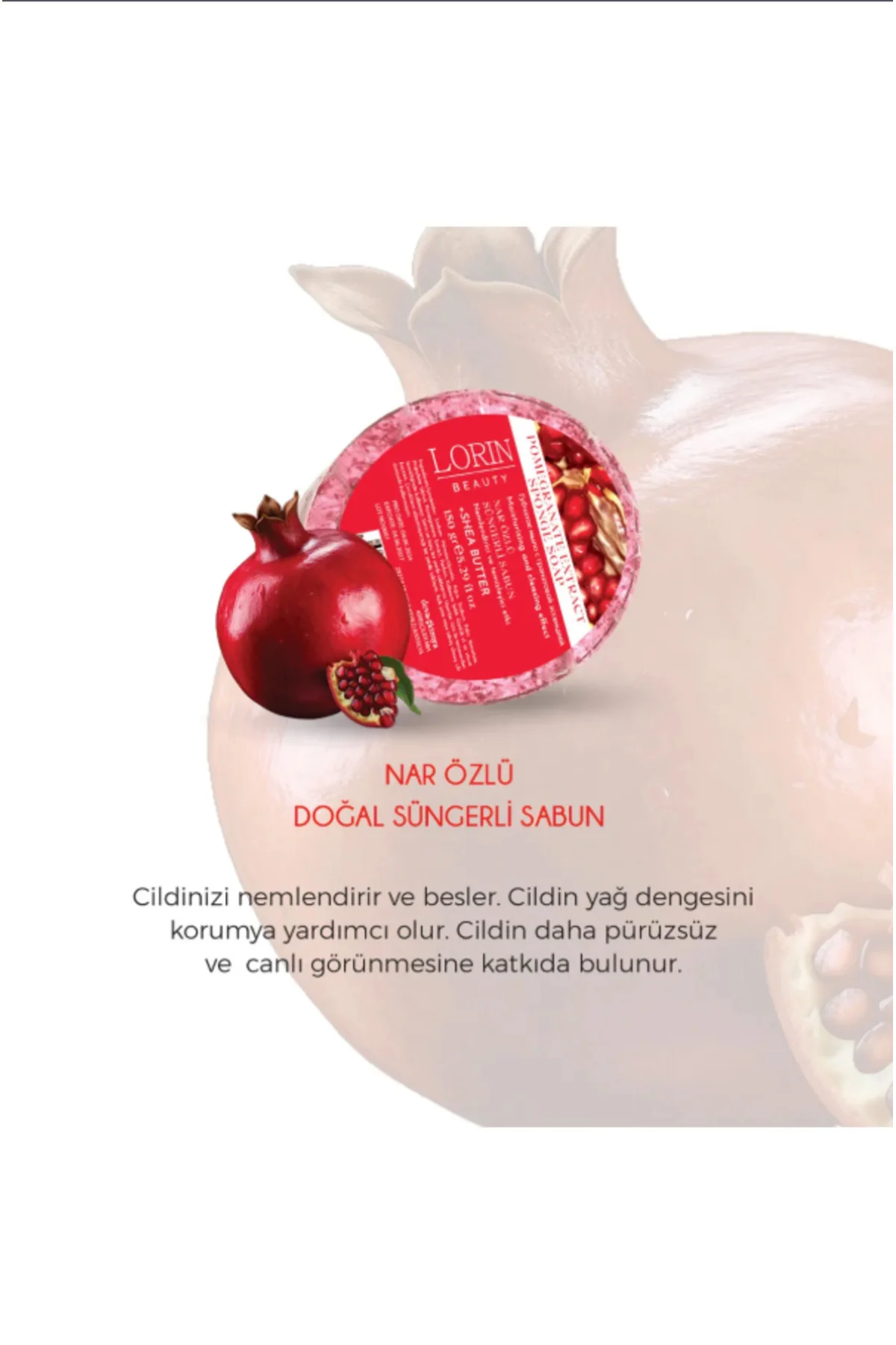 Lorin Nar Özlü Doğal Süngerli Sabun 150 GR