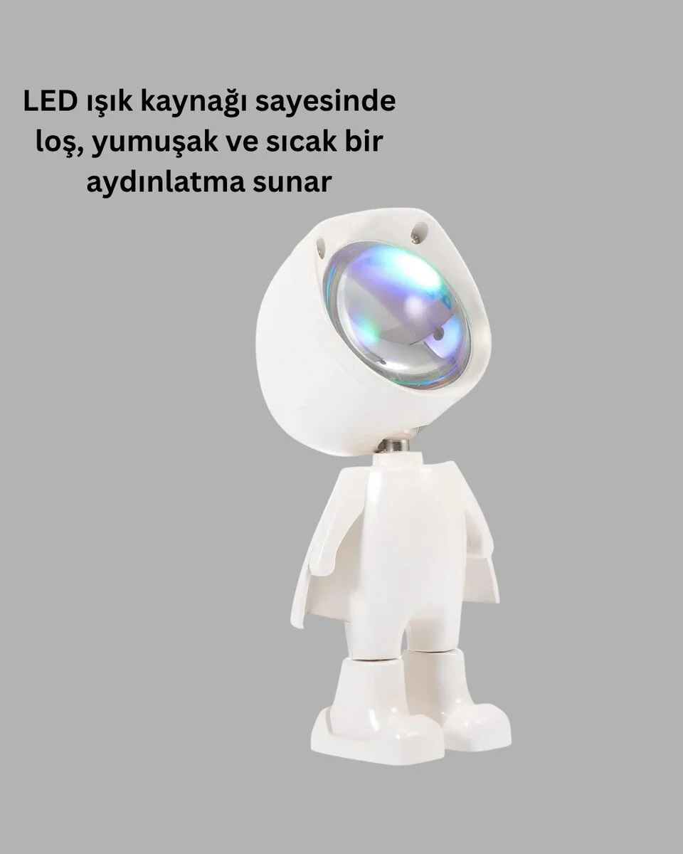 Loş Işıklı Şarjlı Ortam Lambası - Kompakt ve Portatif Gün Batımı Projektör