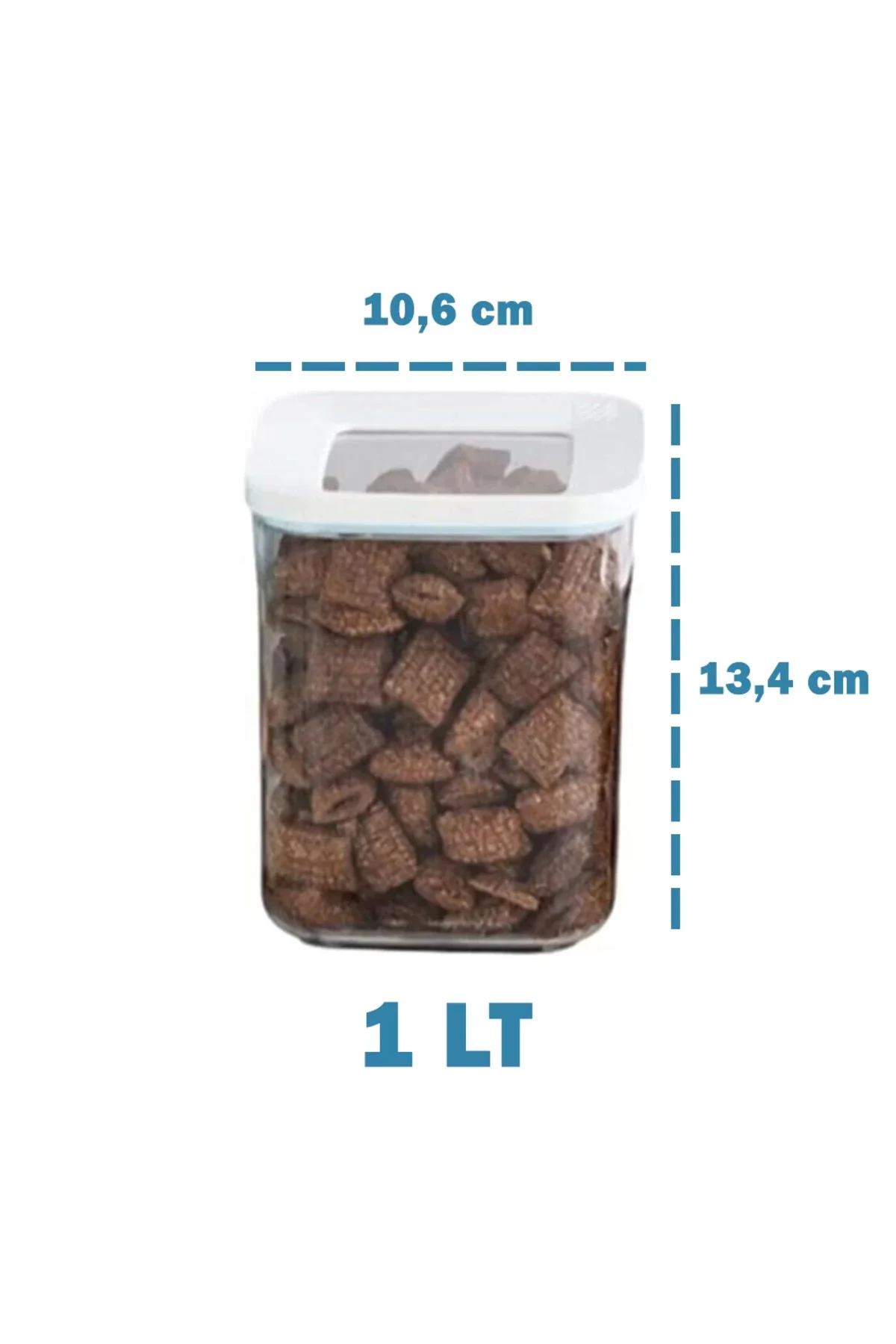 Lossa Kare Vakumlu Saklama Kabı 3`lü Set 1 Lt ( Lisinya )