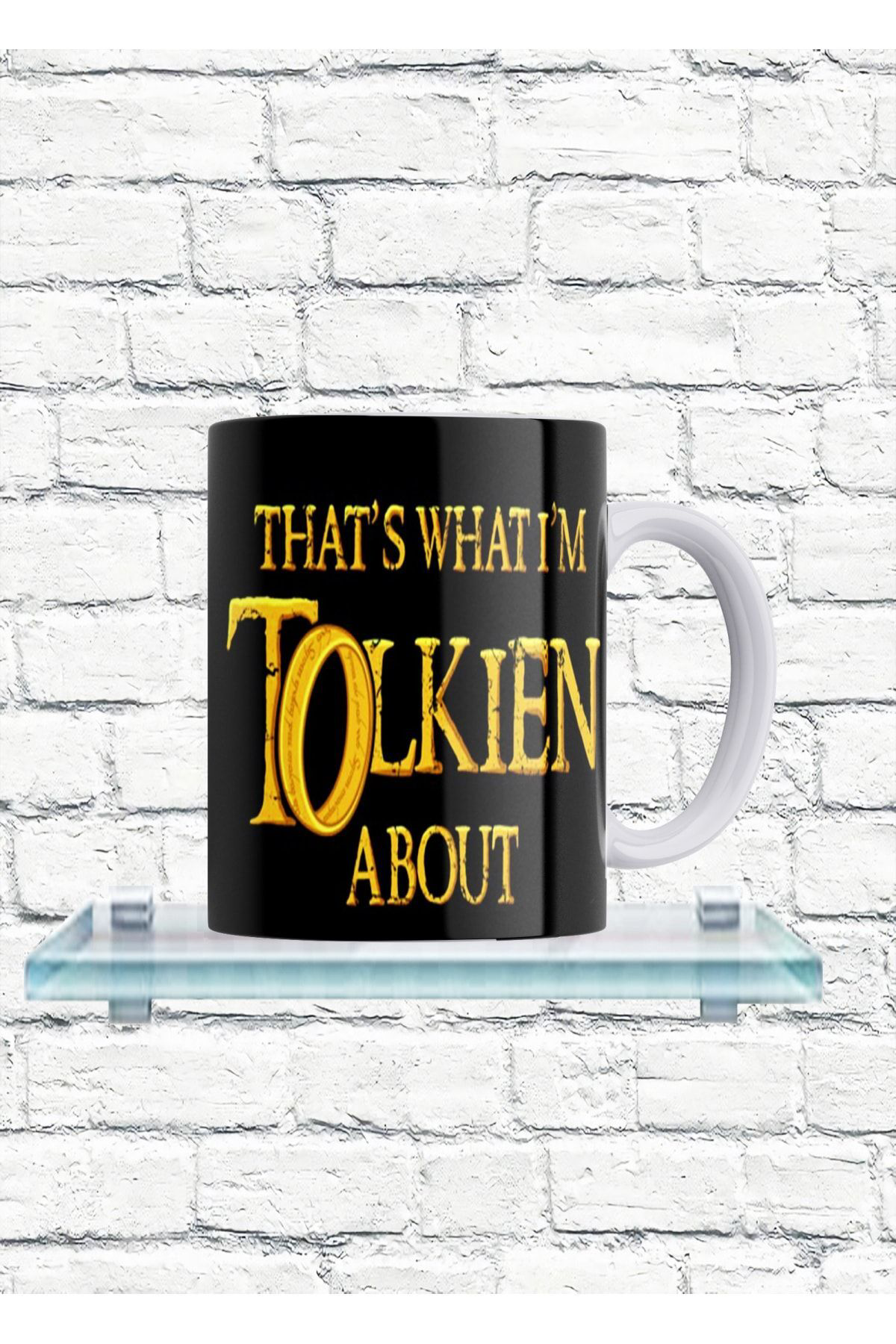 Remonz Lotr Tolkien Baskılı %100 Porselen Kupa