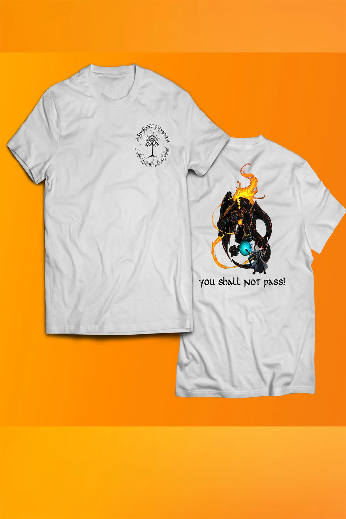 Lotr Yüzüklerin Efendisi Gandalf Balrog Baskılı Oversize T-shirt Lotr Yüzüklerin Efendisi Gandalf Balrog Baskılı Oversize T-shirt