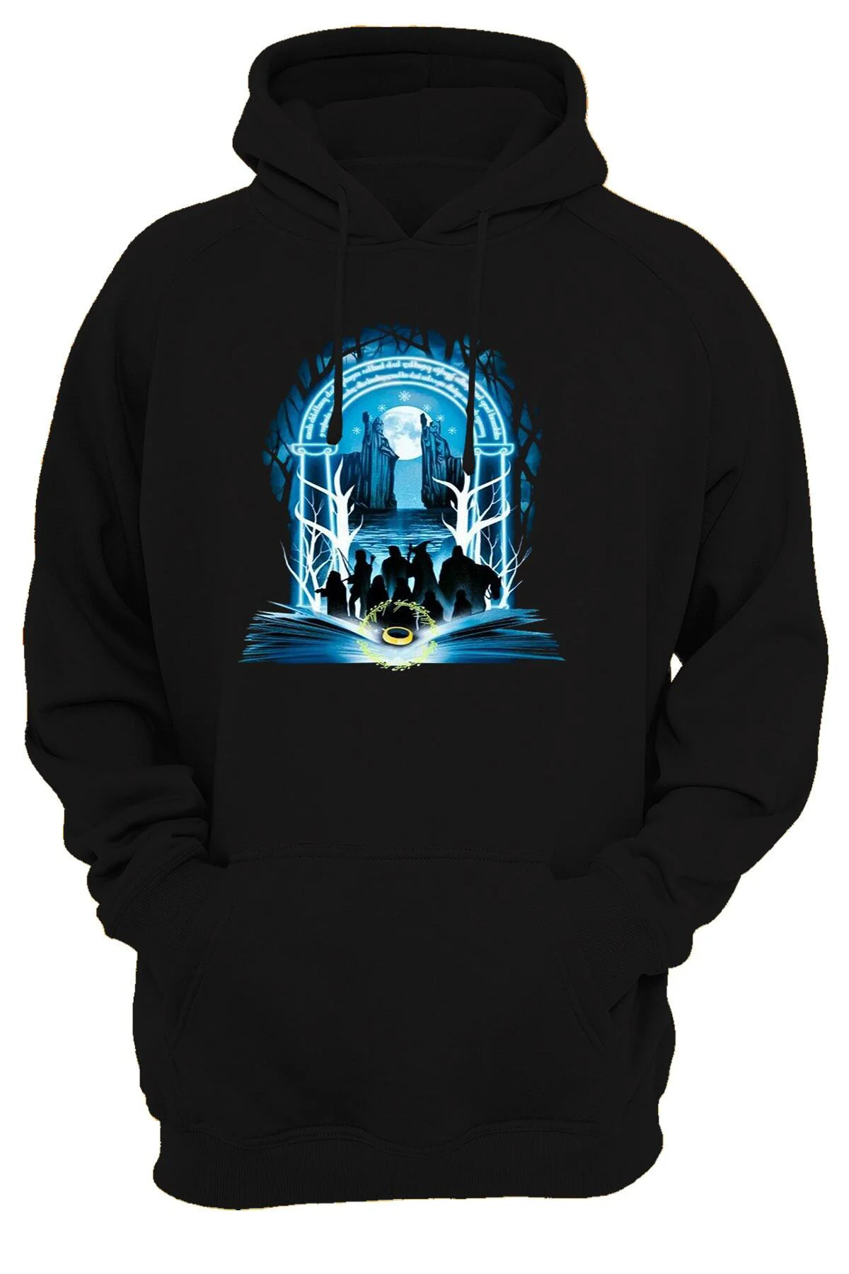 Lotr Yüzüklerin Efendisi Ekibi Baskılı 3 Ipl. Şardonlu, Içi Polar, Kalın(600gr) Hoodie