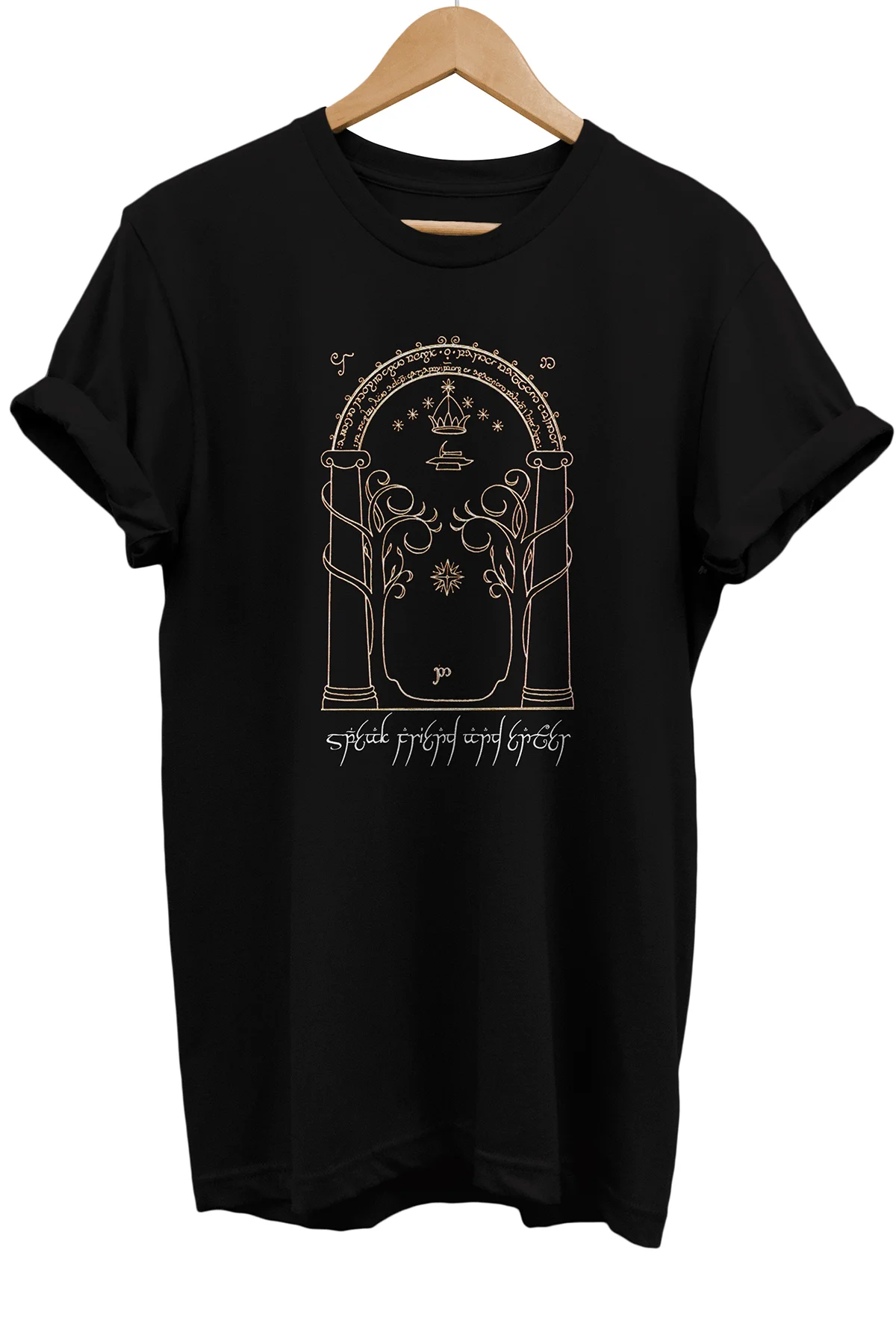 Lotr Yüzüklerin Efendisi Gizli Kapı Baskılı %100 Pamuk Oversize S