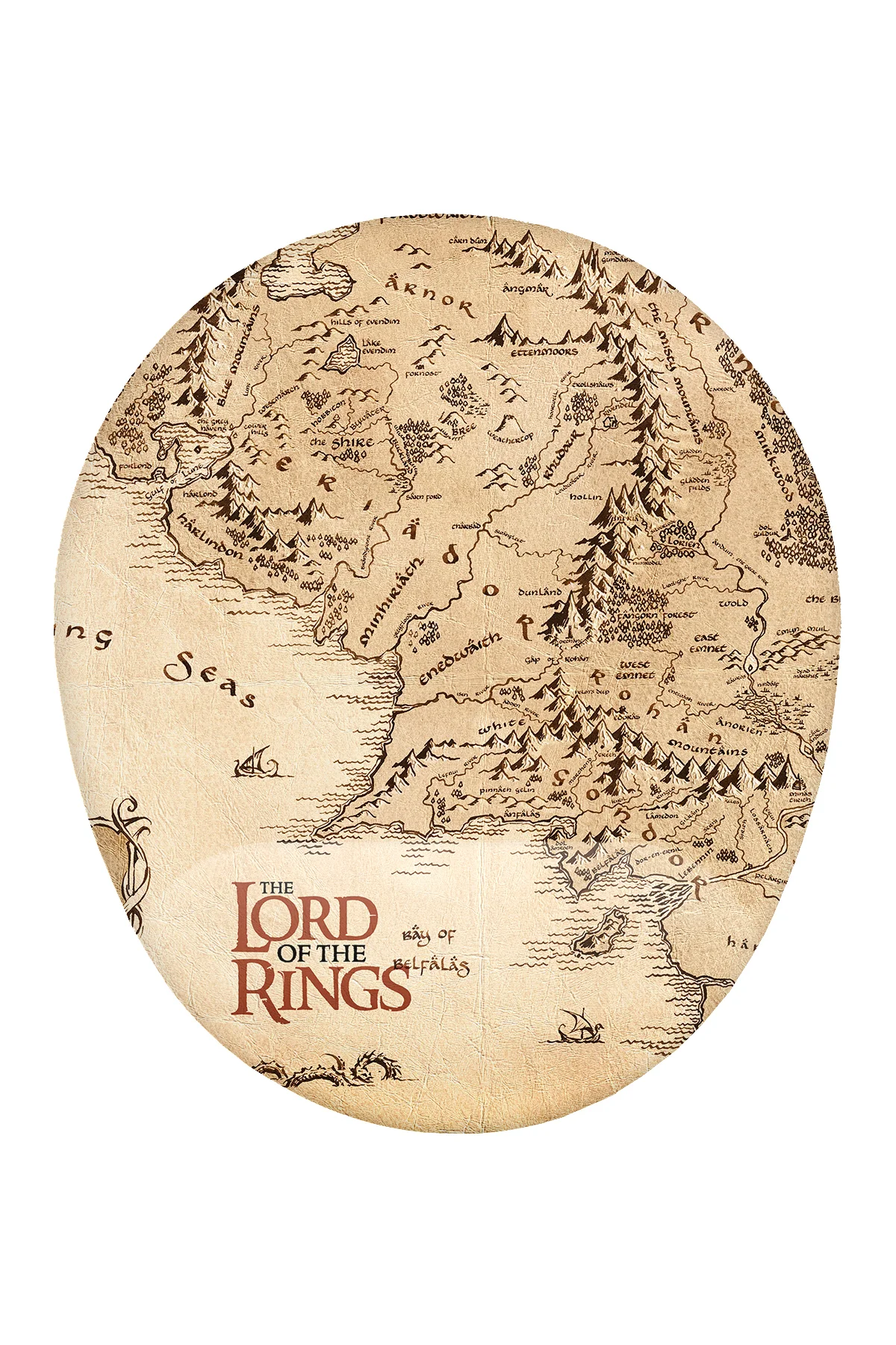 Lotr Yüzüklerin Efendisi Orta Dünya Bilek Destekli Mouse Pad