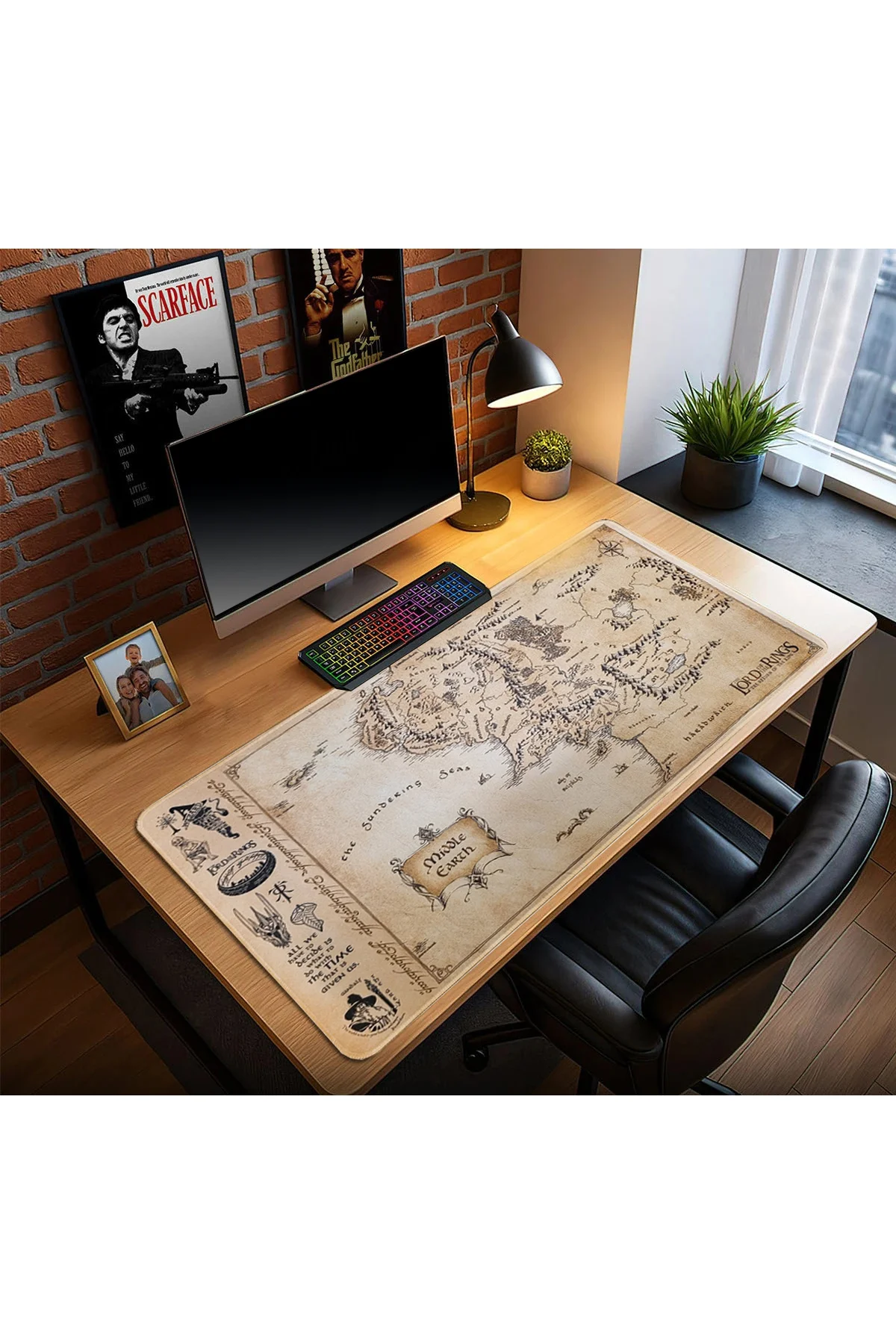 LOTR Yüzüklerin Efendisi Oyun Gaming Klavye Mouse Pad 80*40 cm