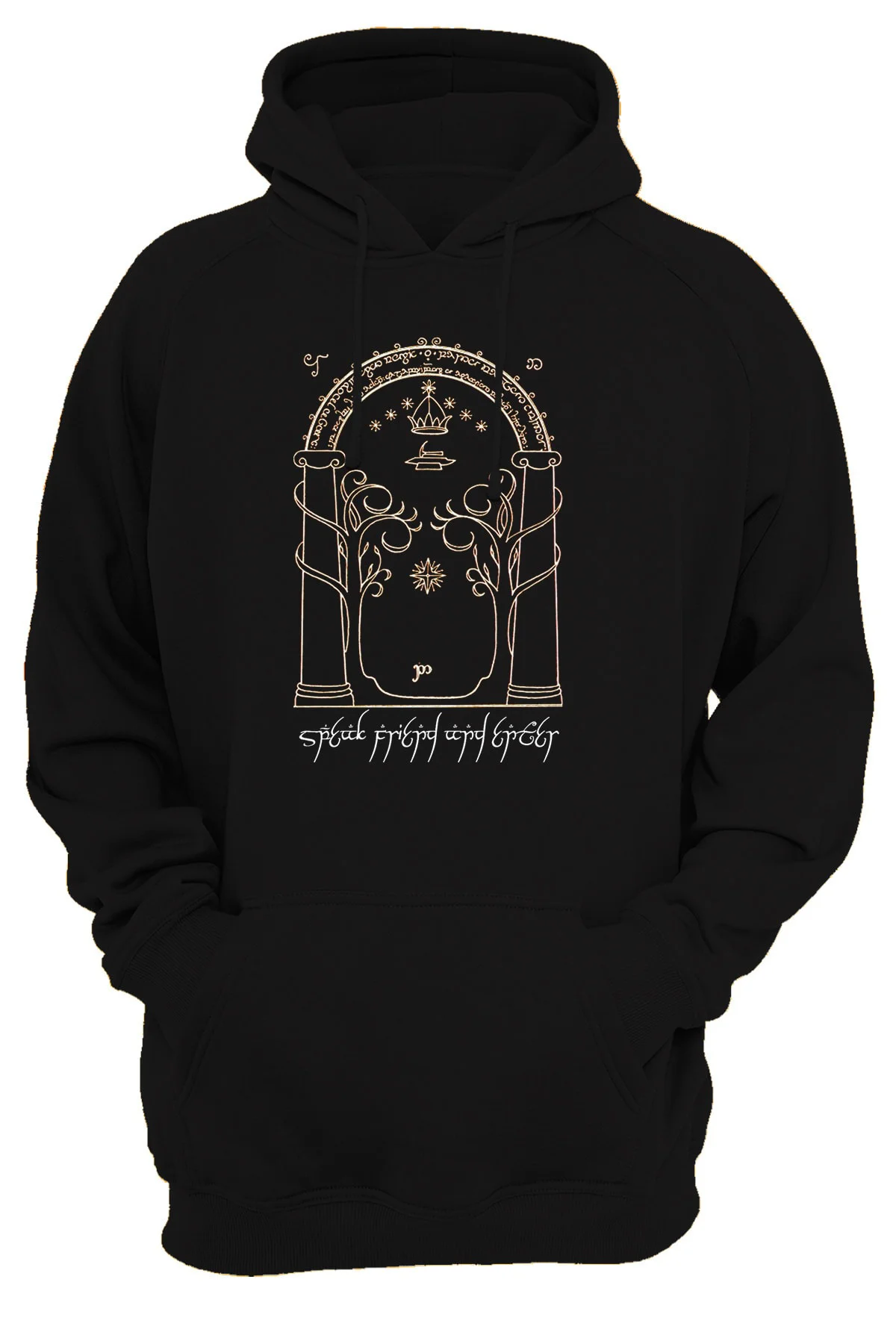 Lotr Yüzüklerin Efendisi Gizli Kapı Baskılı 3 Ipl. Şardonlu, Içi Polar, Kalın(600gr) Hoodie