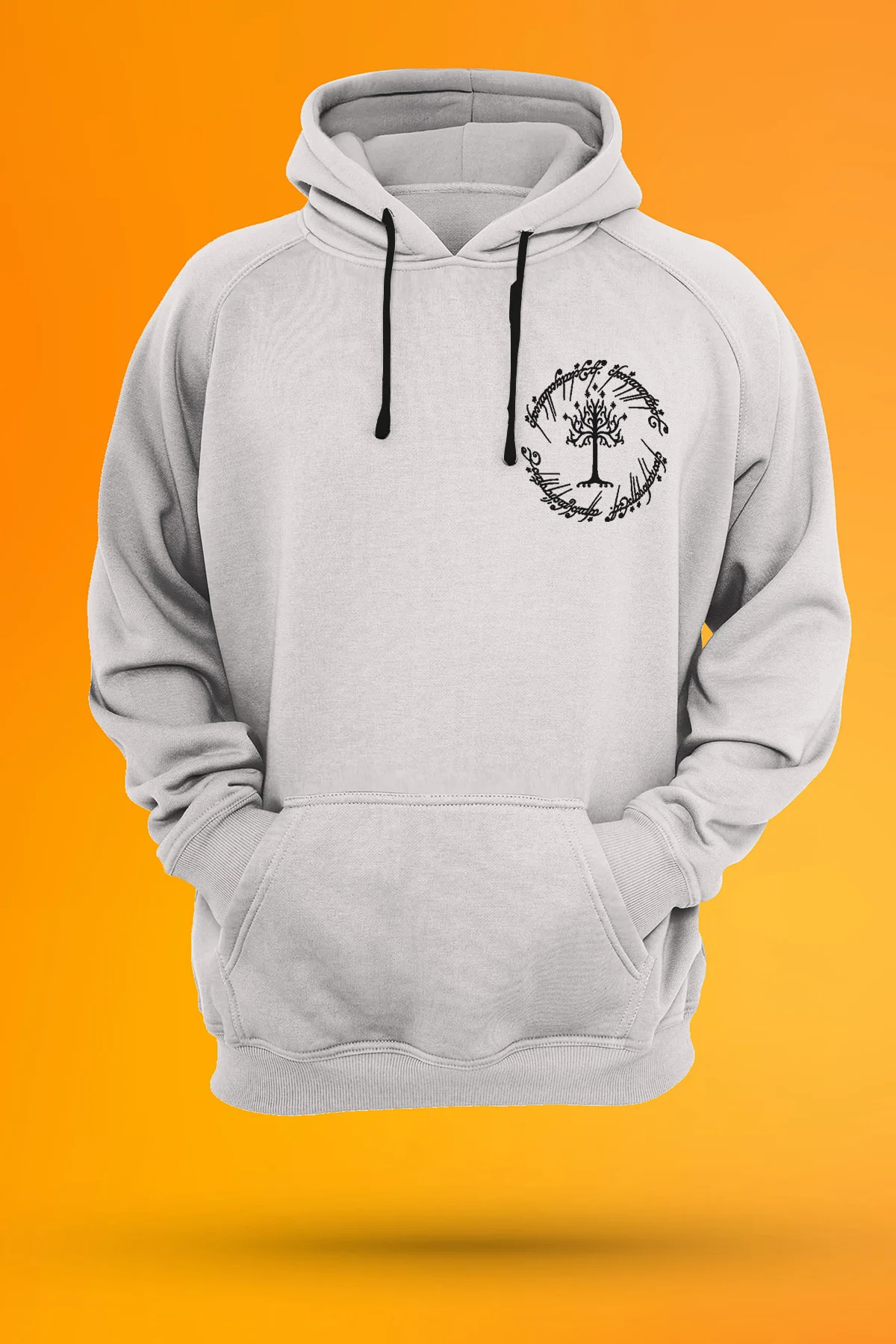 Lotr Yüzüklerin Efendisi Balrog Gandalf Baskılı Fermuarsız Kapüşonlu Sweatshirt