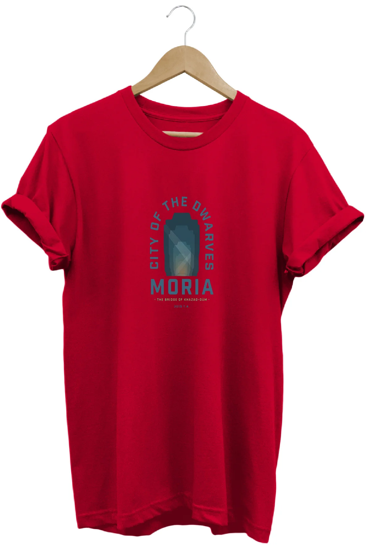 Lotr Yüzüklerin Efendisi Moria Baskılı Kısa Kollu Pamuklu Bisikle