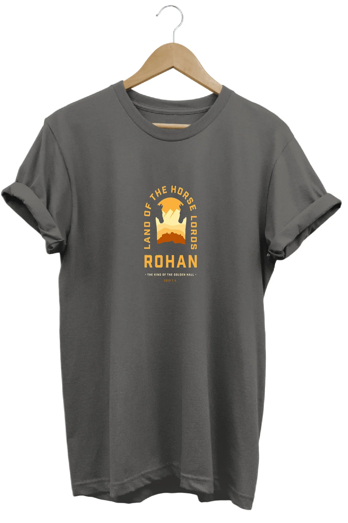 Lotr Yüzüklerin Efendisi Rohan Baskılı Kısa Kollu Pamuklu Bisikle