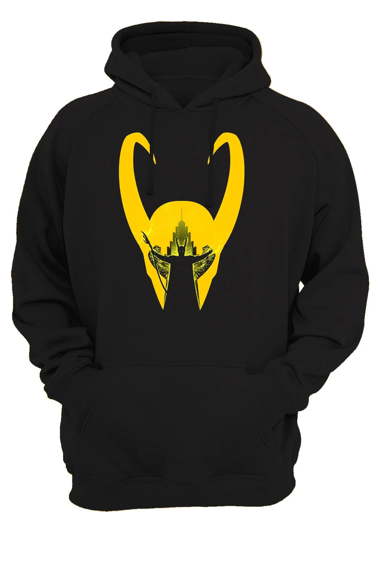 Lotr Yüzüklerin Efendisi Loki Baskılı 3 Iplik Şardonlu Içi Polar Kalın Hoodie