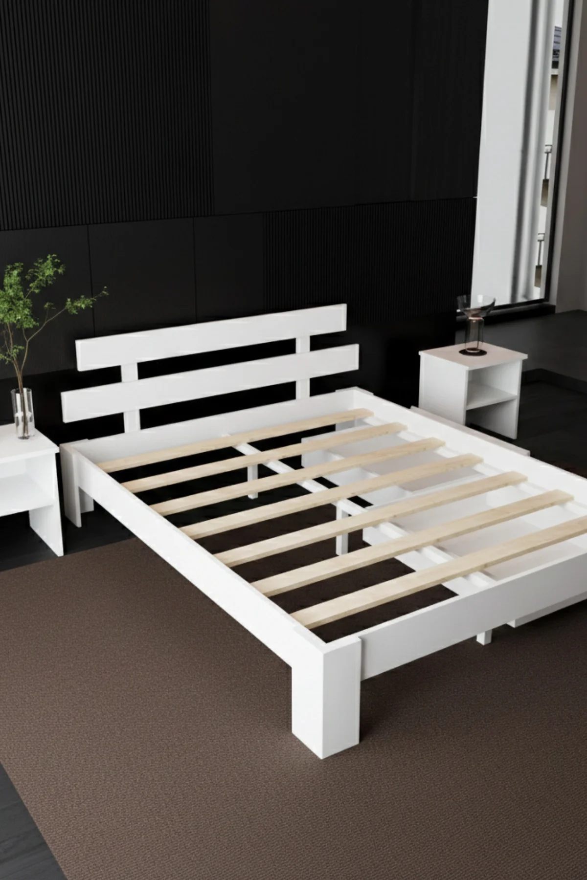 Lotus 2 Çekmeceli Modern MDF Karyola - 1. Sınıf 18 mm MDF ve Tekerlekli Depolama Alanlı Karyola Fiyatı, Yorumları ve Özellikleri