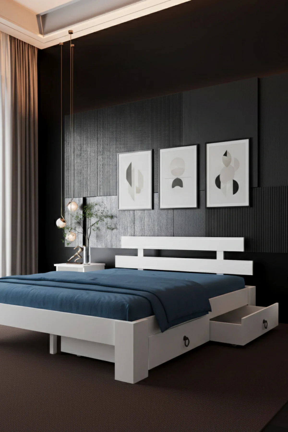 Lotus 2 Çekmeceli Modern MDF Karyola - 1. Sınıf 18 mm MDF ve Tekerlekli Depolama Alanlı Karyola Fiyatı, Yorumları ve Özellikleri