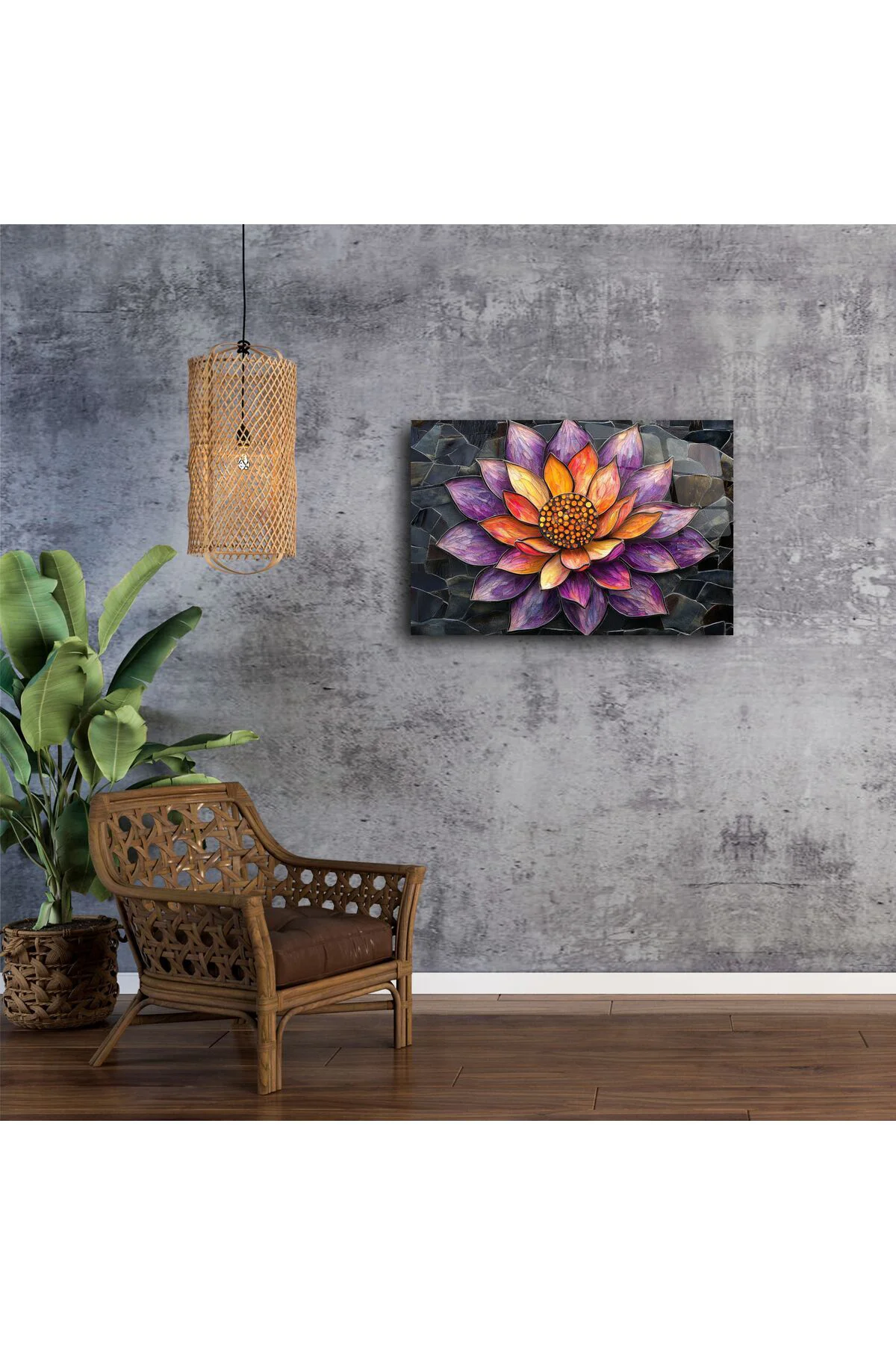 Lotus Çiçeği Cam Duvar Tablosu Lotus Çiçeği Cam Duvar Tablosu