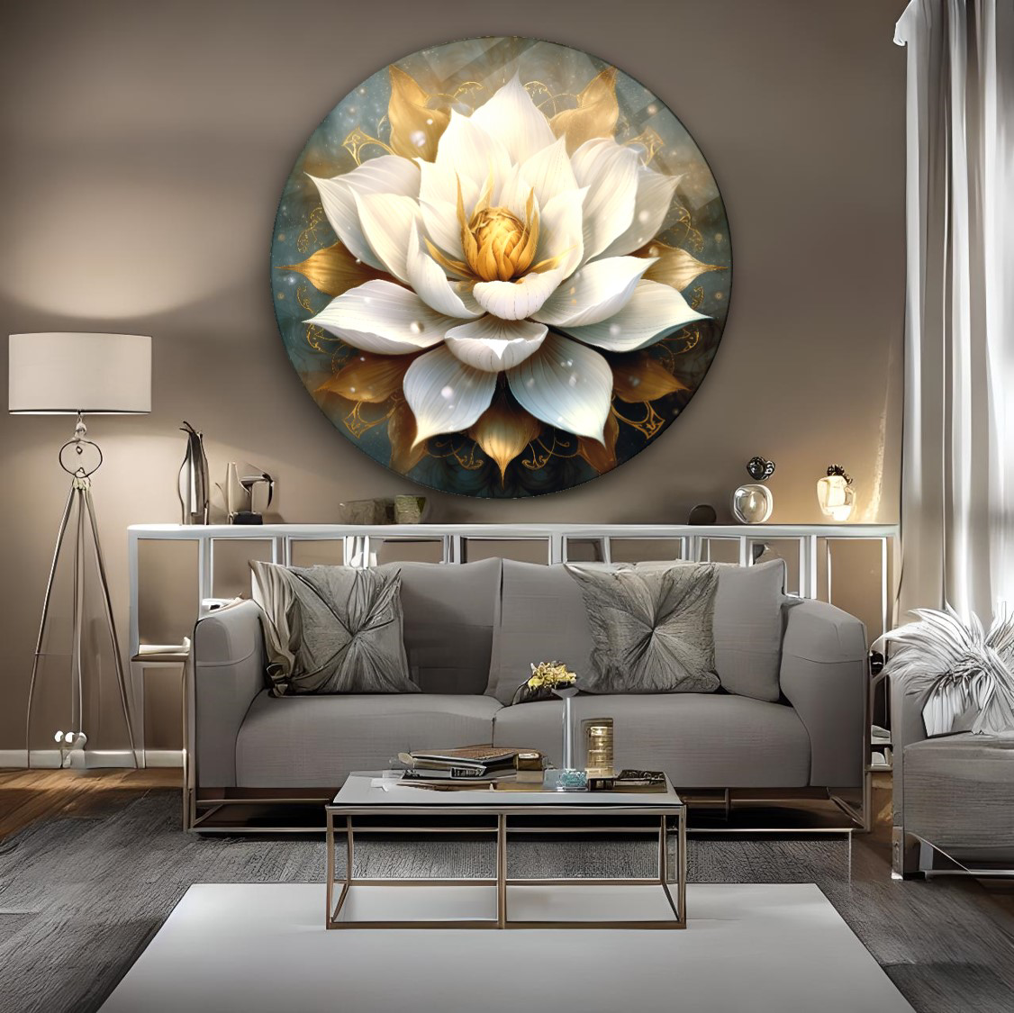 Lotus Çiçeği Yuvarlak Cam Tablo | Hediyelik, Dekoratif, Ofis, Mut Lotus Çiçeği Yuvarlak Cam Tablo | Hediyelik, Dekoratif, Ofis, Mut